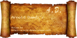 Arnold Damáz névjegykártya